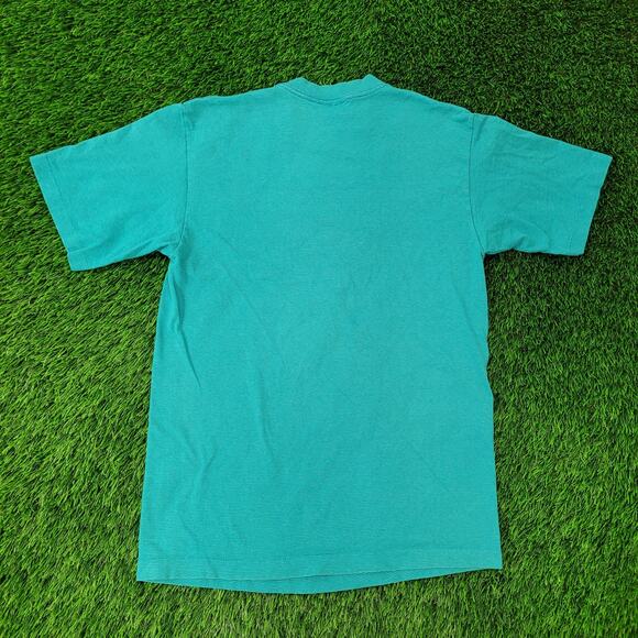 Vintage 90s MOD Stripes Blank Shirt S/M 20x28 Blue USA - Picture 2 of 13